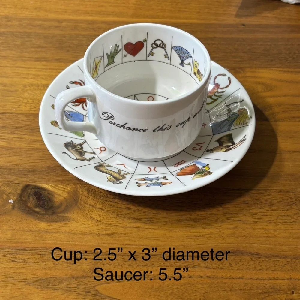 Jon Anton, England fine bone china “The Taltos” teacup & saucer - Picture 11 of 11